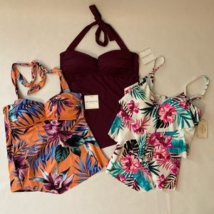 3! Size 8 St.John’s bay, Liz Claiborne swim tops